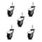 Service Caster 3 Inch Bright Chrome Hooded Neoprene Rubber 3/8 Inch Threaded Stem Casters, 5PK SCC-TS03S310-NPRB-BC-381615-5 - alternate 1